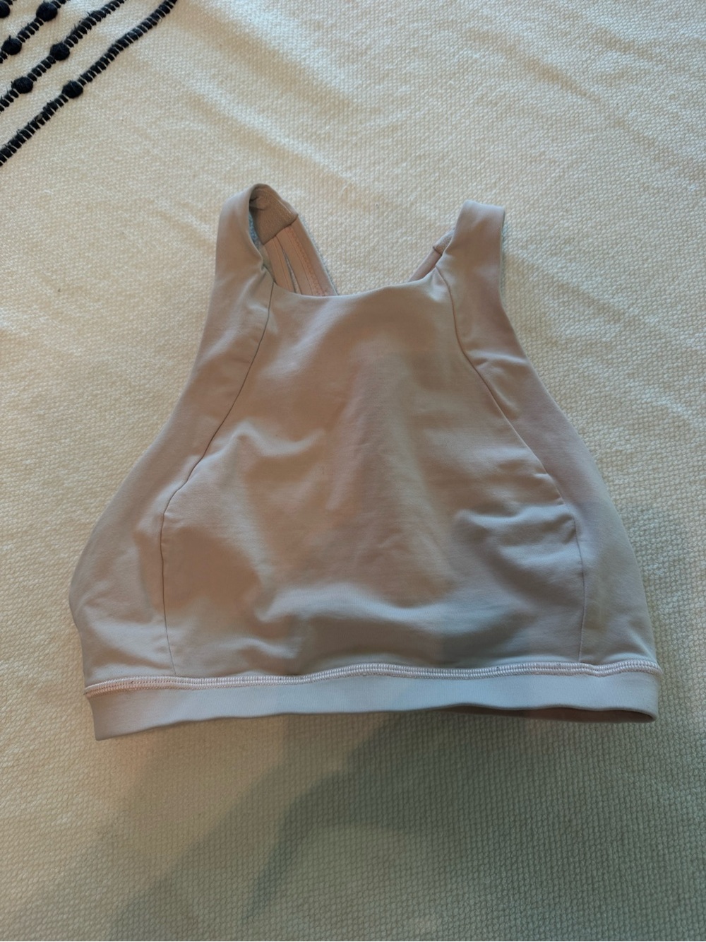 High Neck Sports Bra in Light Blush